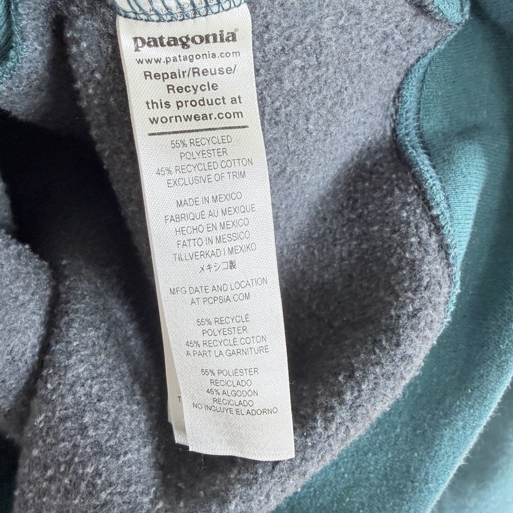 Men's Patagonia P-6 Logo Uprisal Hoodie Small Regular Fit Green Sweatshirt - Picture 5 of 5